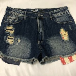 Mossimo high rise American flag shorts
